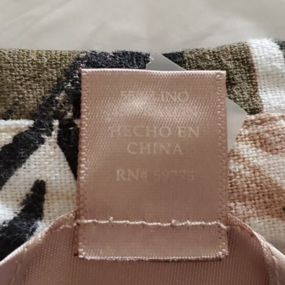 White Stag XL Hawaiian Foliage Print Button Front Short Sleeve Top - Picture 4 of 8